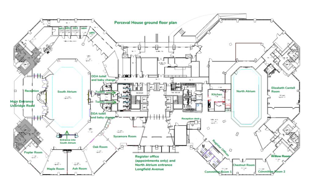 North and South Atrium floor plan